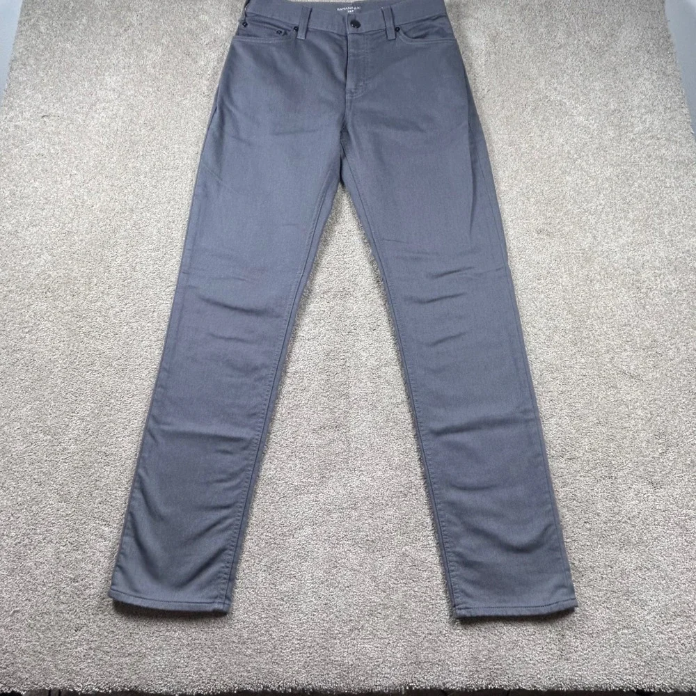 Banana Republic Traveler Pants Mens 30x32 Slim Fit Gray 5-Pocket Stretch Chino